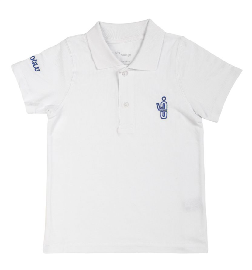 Polo Yaka Kısa Kol Beyaz (Ortaokul)